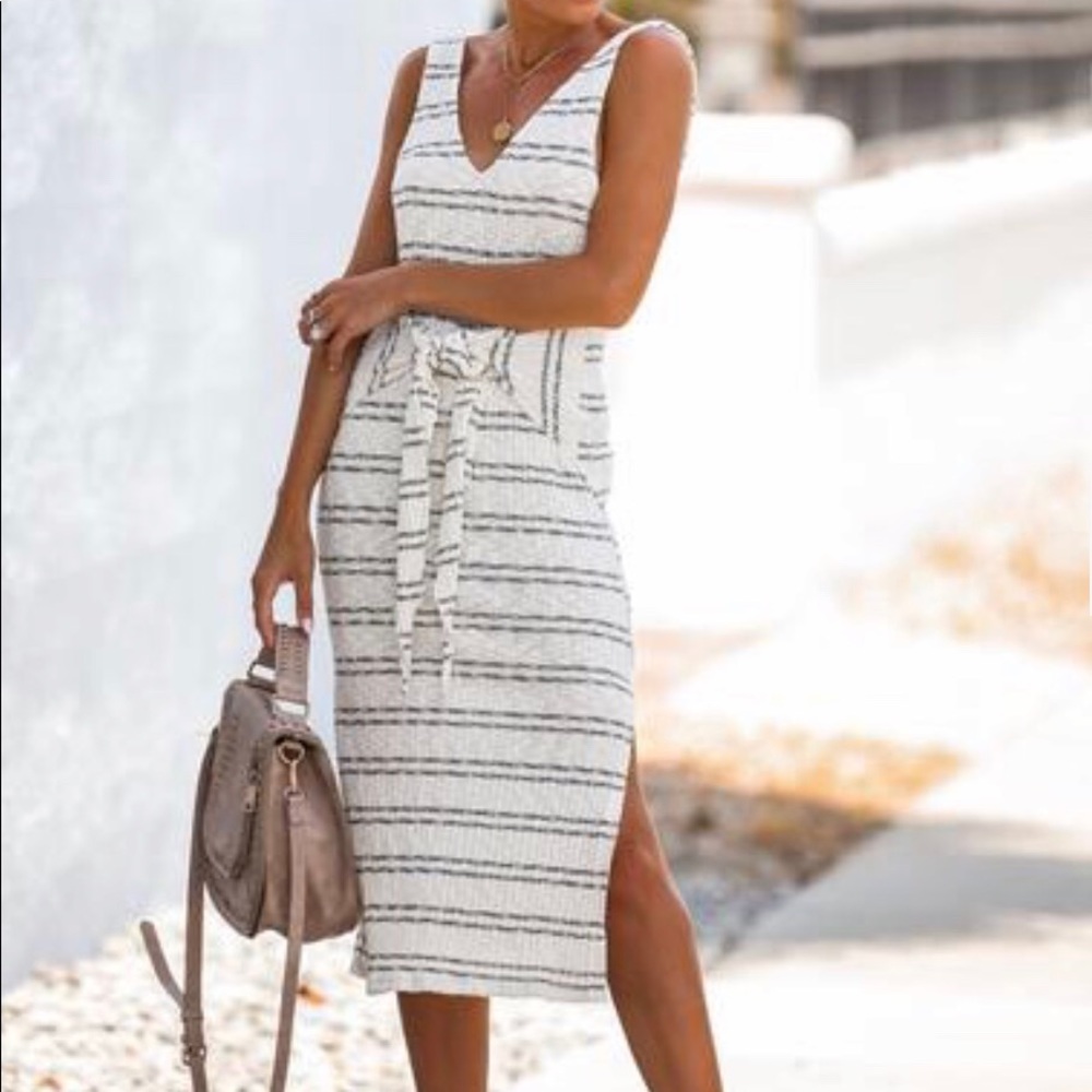 Cotton tie dress